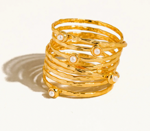 Gold Vintage Multi-Band Ring