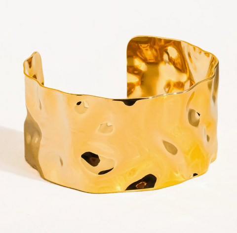 18K Gold Glam Bold Bangle Bracelet