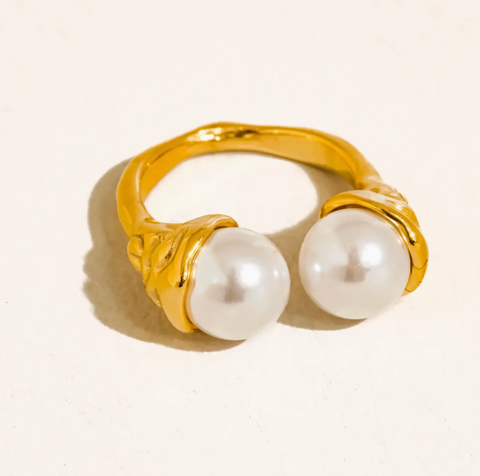 Eloura 18K Gold Pearl Ring