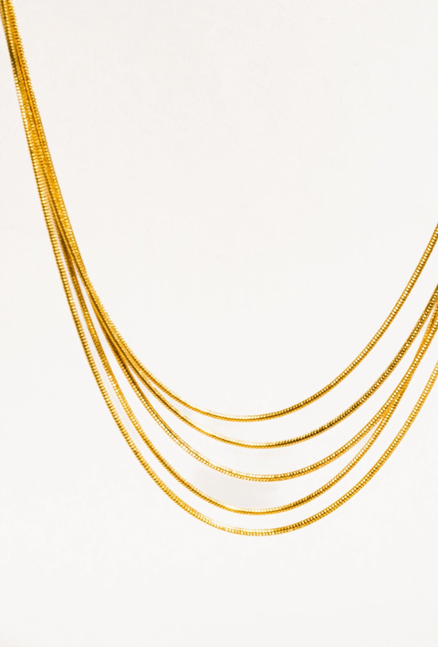 Parie Gold Layered Chain Necklace