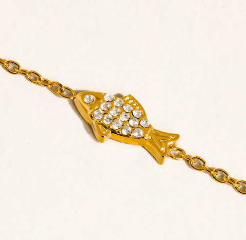 Fish Quincee Gold Ocean Bracelet