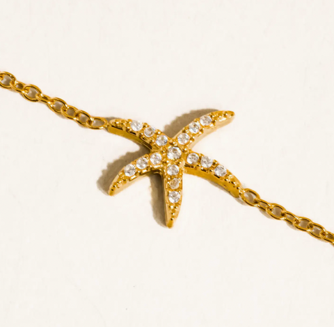 Starfish Quincee Gold Ocean Bracelet