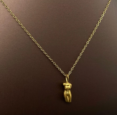Abstract Face & Body Charm Necklace
