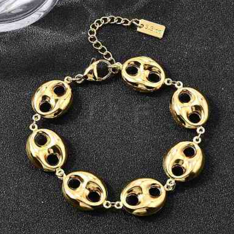 Gold Large Link Bracelet