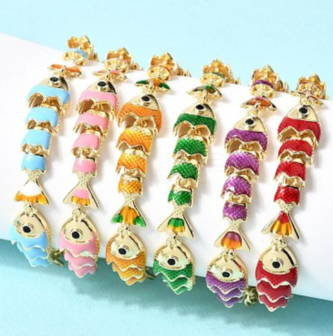 Assorted Color Fish Bracelet- Options