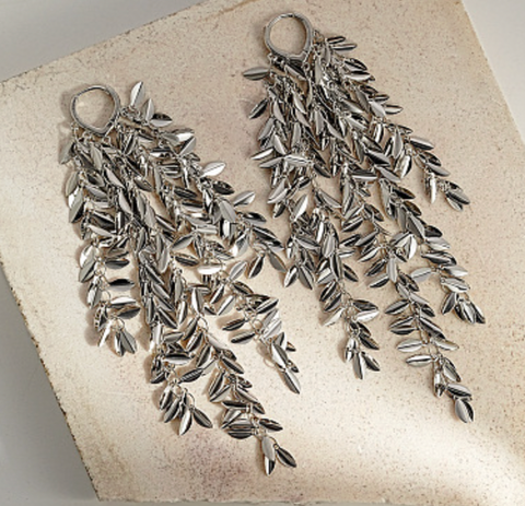 Leaf Tassel Dangle Hoop earrings- options