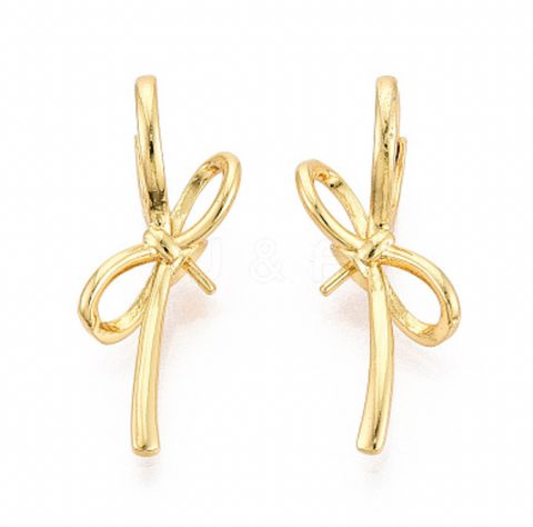 Bow Huggie Hoop Earrings