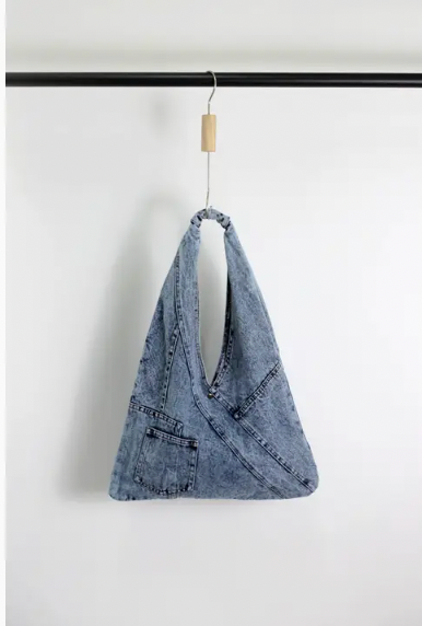 Triangle Denim Everywhere Tote Bag