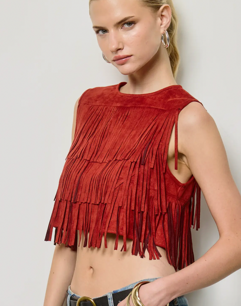 Fringe Suede Tank