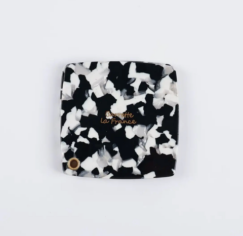 Foldable Marbled Square Compact Mirror