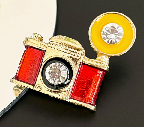 Camera Metal Brooch