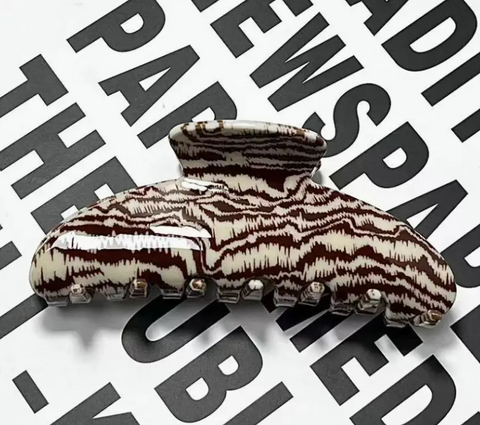 Vintage Two-Tone Pattern Hair Clip