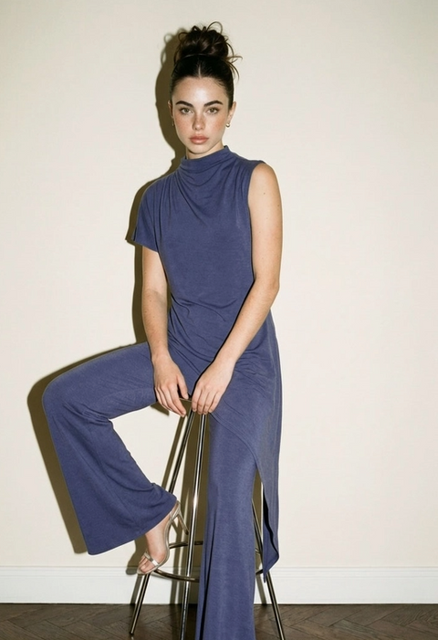 Cascade Asymmetric Draped Top