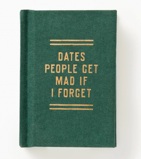 Brass Monkey Tiny Diary-Brass Monkey Dates People Get Mad If I Forget Tiny Diary