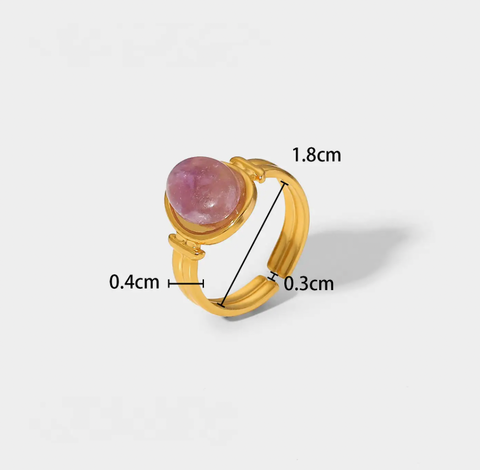 Inlaid Stone Rings