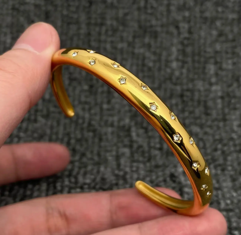 Cubic Zirconia Stars Cuff
