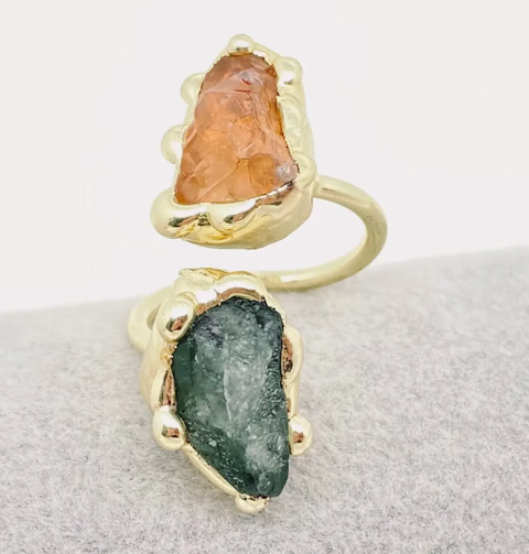 Fluorite Crystal Adjustable Ring