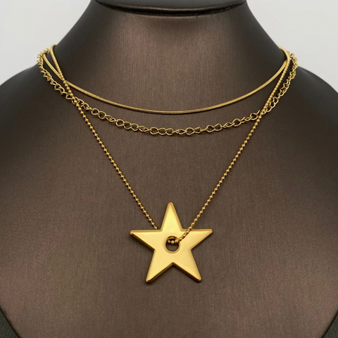 Star 3 Chain Necklace