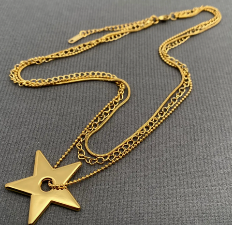 Star 3 Chain Necklace