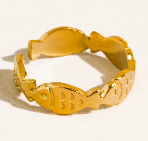 Livia Fish Wrap Open Ring