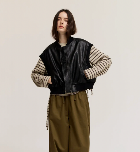 Knit Rib Zipper Vest