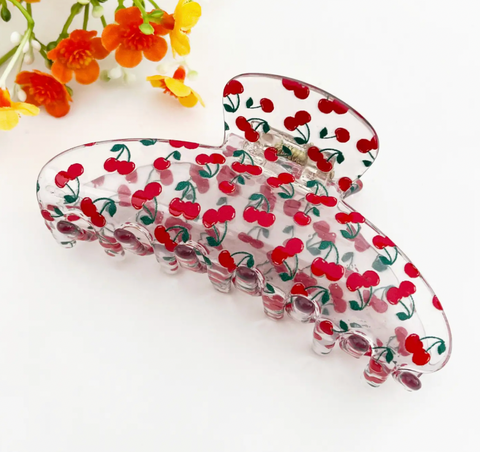 Cherry Hair Claw Clip