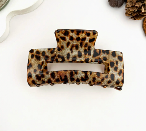 Leopard Print Hair Claw Clip