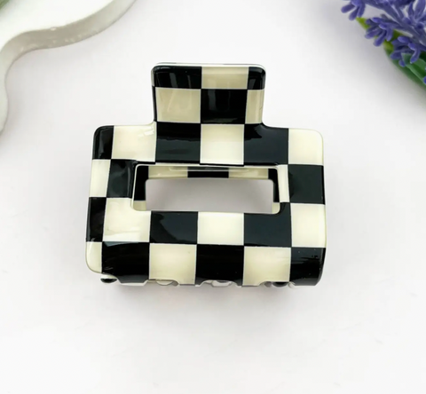 Minimal Hollow Square Simple Hair Claw Clip