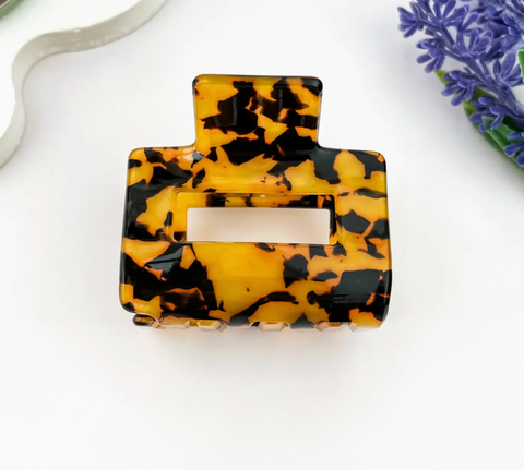 Minimal Hollow Square Simple Hair Claw Clip