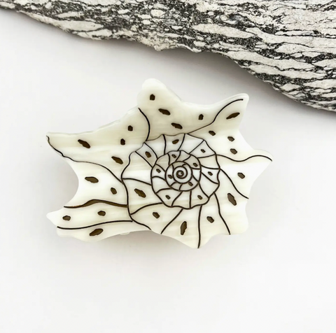 Pearl Seashell Acetate Hair Claw Clip
