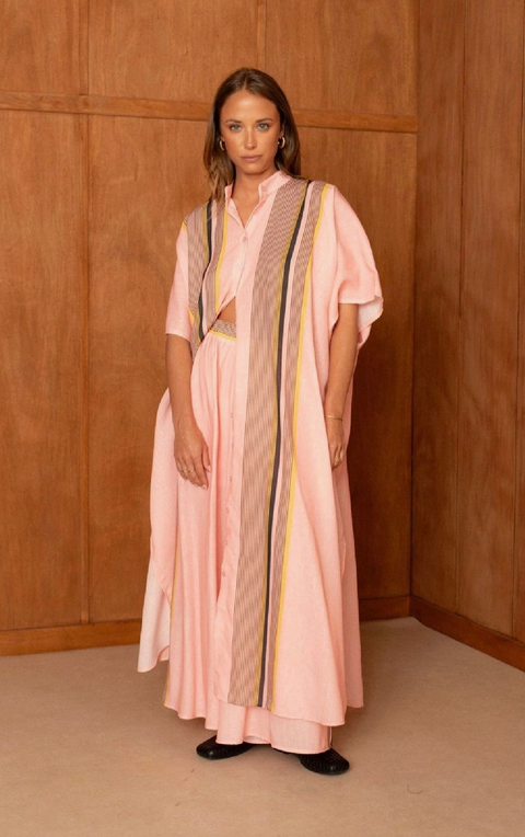 Blandine Peach Stripe Tunic Top