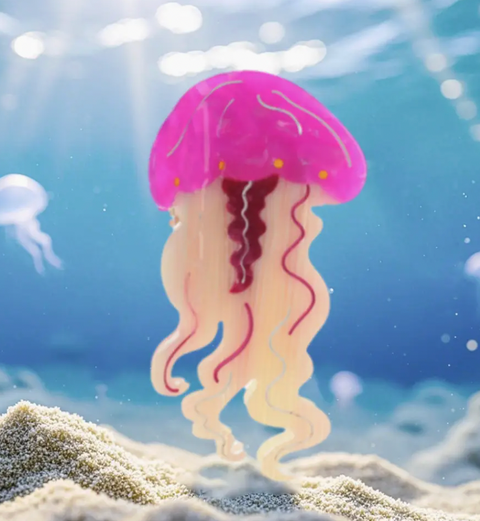 Colorful Jellyfish Hair Claw
