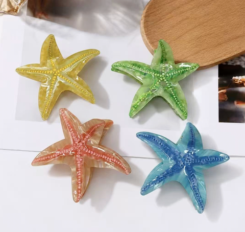 3D Starfish Acetate Hair Claw Clip