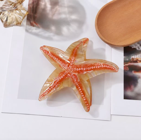 3D Starfish Acetate Hair Claw Clip