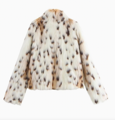 Leopard Faux Fur Jacket