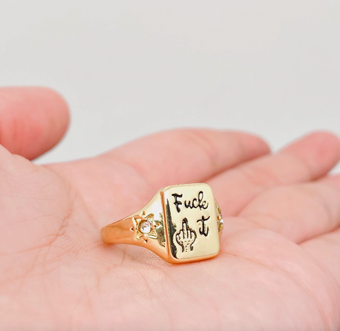 'fuck It' Square Ring