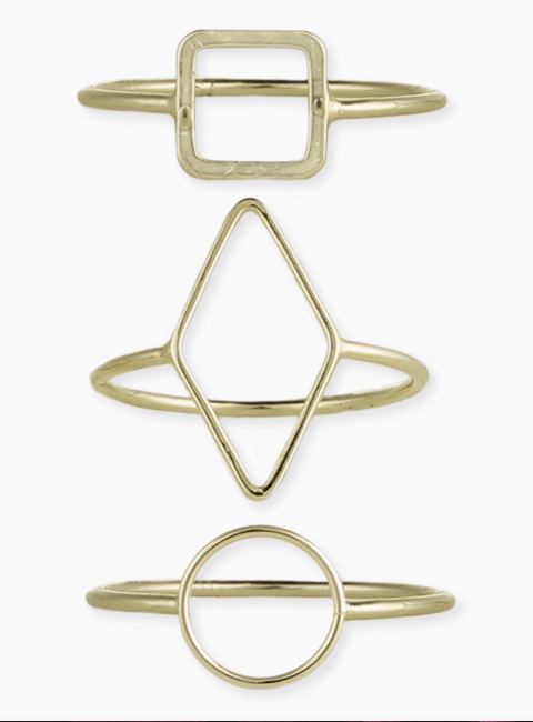 Gold/Silver Minimalist Shape Ring