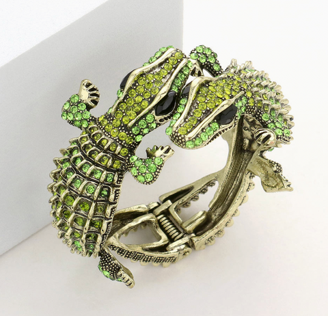 Double Crocodile/Alligator Cuff Bracelet