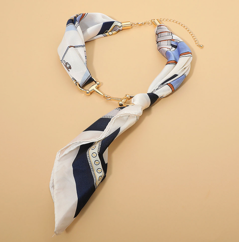 Silky Fabric Scarf Necklace