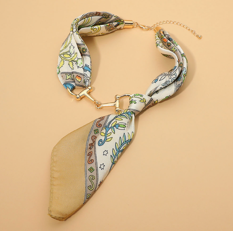 Silky Fabric Scarf Necklace