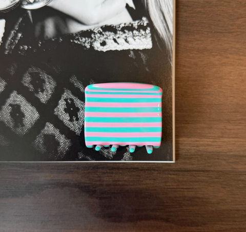 Candy Stripe Hair Claw Clip