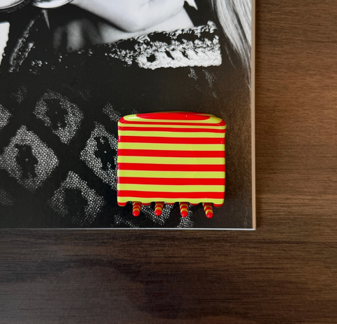 Candy Stripe Hair Claw Clip