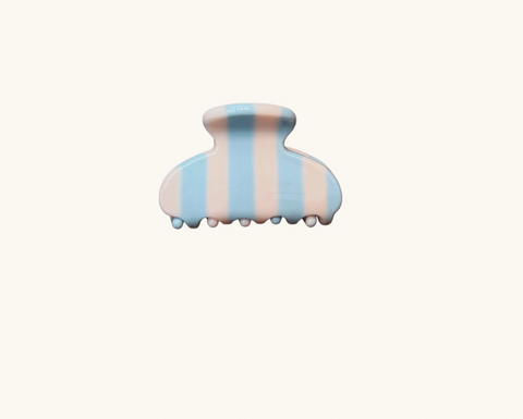 Candy Stripe Mini Hair Claw Clip