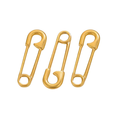 Gold Safety Pin Charm