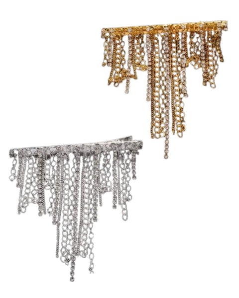 Gold or Silver Chain Hair Clip
