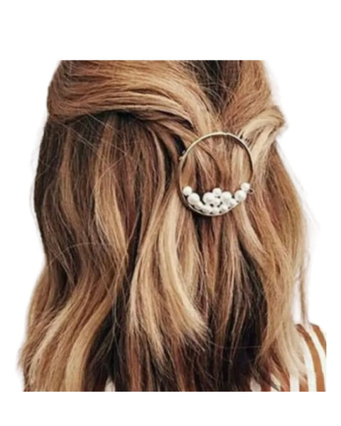 Pearl Circle Hair Clip