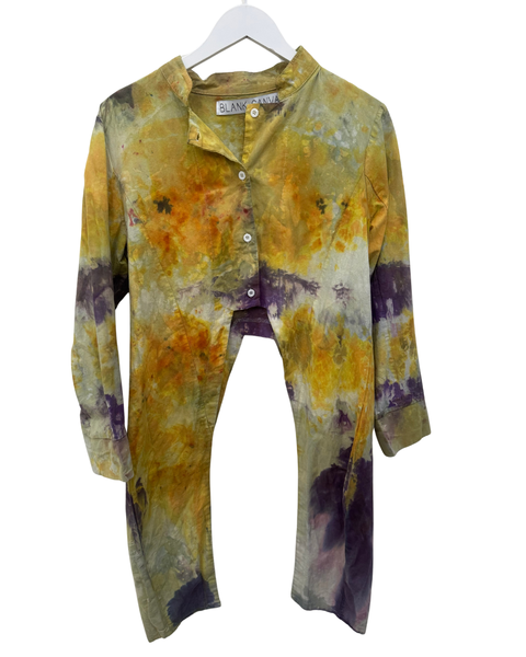 Ice Dyed Button and Tie Shirt