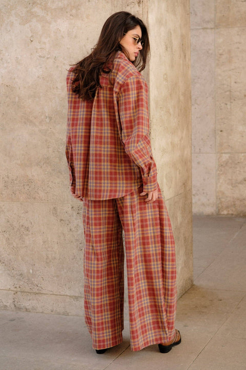 Belem Pants - Terracotta Checks