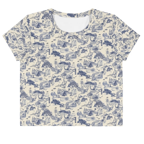 Savannah Toile Cropped Tee