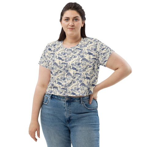 Savannah Toile Cropped Tee
